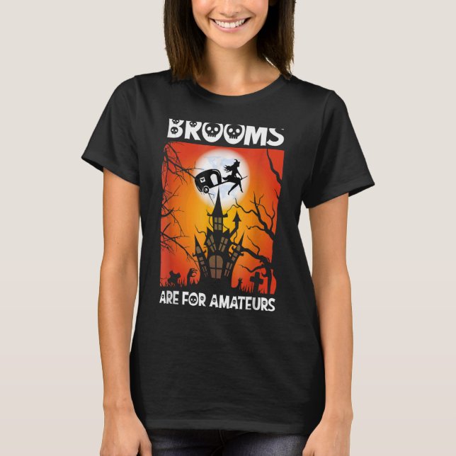T-shirt Scary Halloween Éffrayant Haunween Haunted Castle  (Devant)