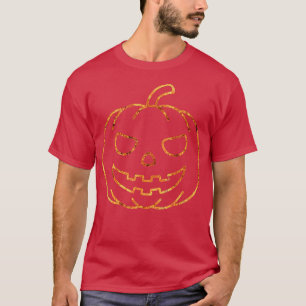 T-shirt Scary Halloween Pumpkin Fire Burning Jack O Lanter