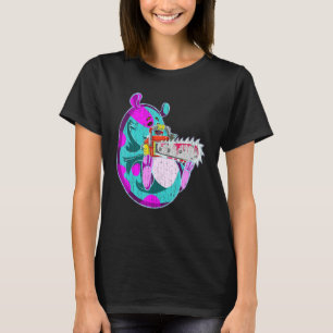 T-shirt Scary Hamster Chainsaw 90s Vaporwave animal Éffray