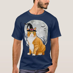 T-shirt Scary Manx Chat Sorcière Casquette Halloween