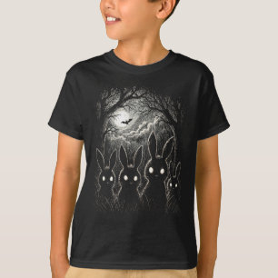 T-shirt Scary Rabbit Eyes Forêt Costume d'Halloween Déplai