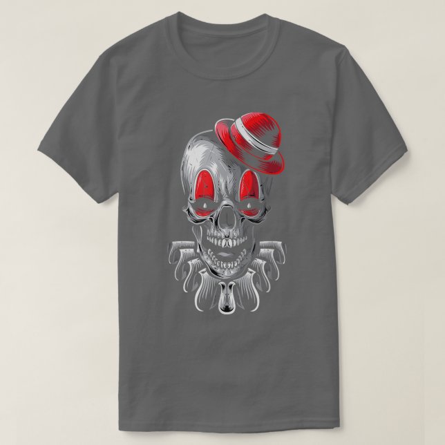 T-shirt Scary Skeleton Clown, Serial Killer Clown Hallowee (Design devant)