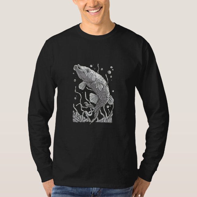 T-shirt Scary underwater sea fish predator (Devant)