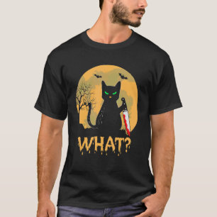 T-shirt Scary What Cat Halloween 2022 Costume Chats Noirs