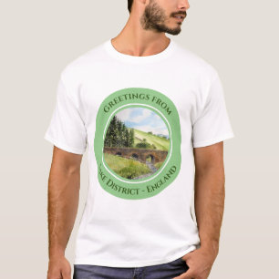 T-shirt Scawgill Bridge over river Aiken Lake District UK