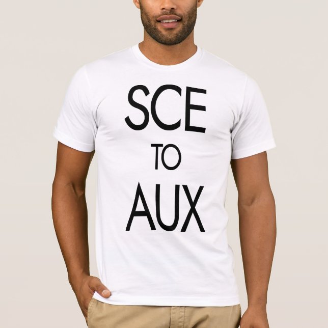 T-shirt SCE aux AUX comme Race spatiale et Rocket Science (Devant)