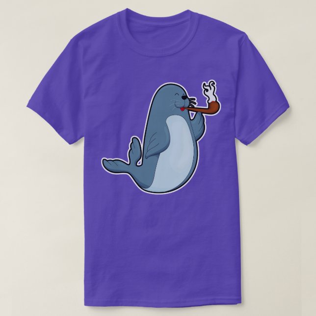 T-shirt Sceau à fumer avec tuyau (Design devant)