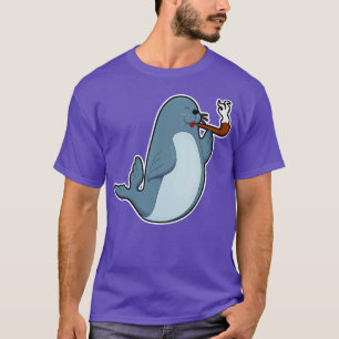 T-shirt Sceau à fumer avec tuyau