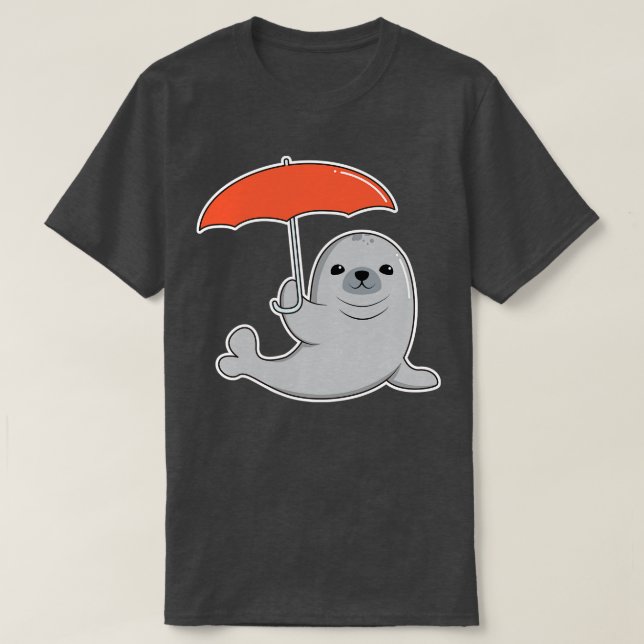T-shirt Sceau avec parapluie (Design devant)