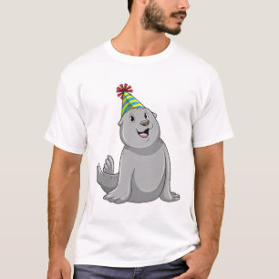 T-shirt Sceau avec Parti casquette