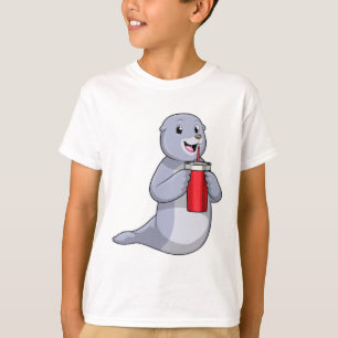T-shirt Sceau avec tasse à boire