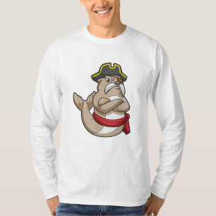 T-shirt Sceau comme pirate avec casquette pirate