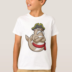 T-shirt Sceau comme pirate avec casquette pirate