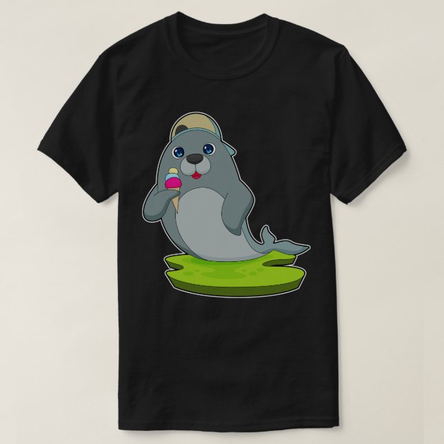 T-shirt Sceau cône crème glacée (Design devant)