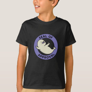 T-shirt Sceau d'approbation Drôle Seal Pun Dark BG