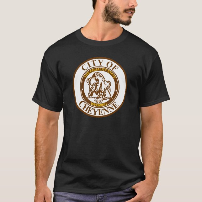 T-shirt Sceau de Cheyenne, Wyoming (Devant)