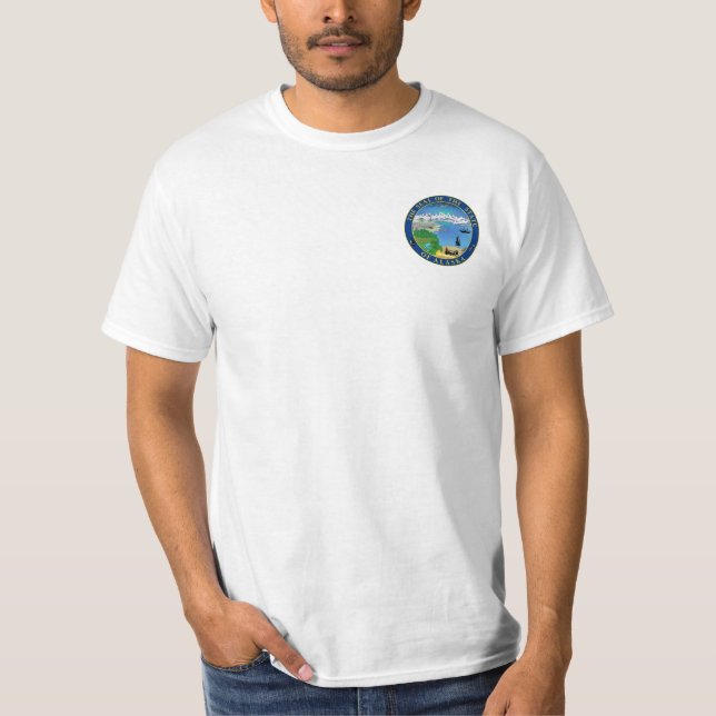 T-Shirt Sceau de l'État d'Alaska USA (Devant)