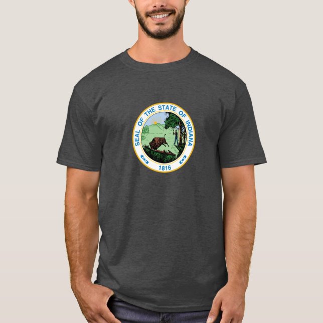 T-shirt Sceau de l'État de l'Indiana (Devant)