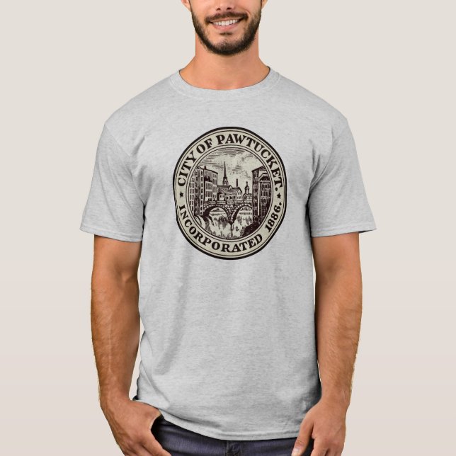 T-shirt Sceau de Pawtucket, Rhode Island (Devant)