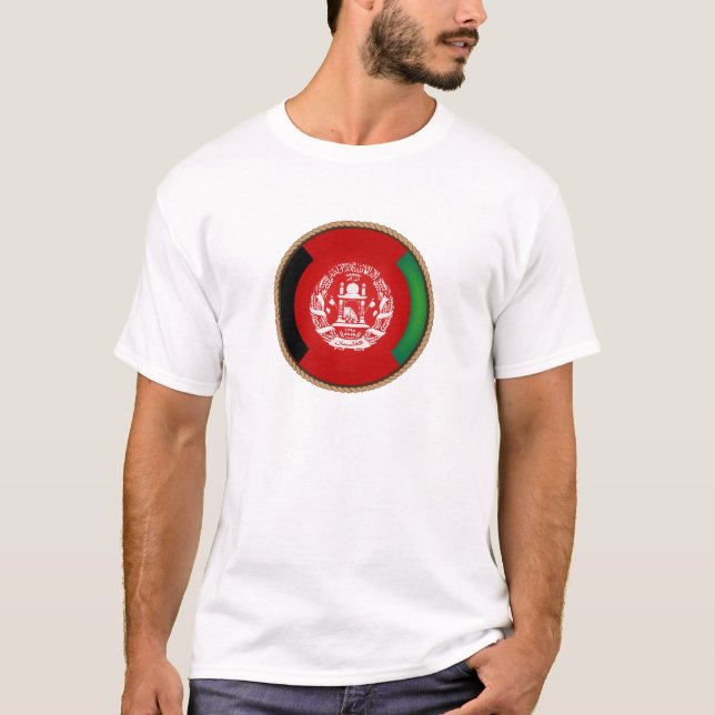 T-shirt Sceau du drapeau cool Afghanistan (Devant)