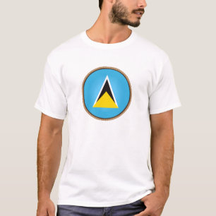 T-shirt Sceau du drapeau cool Sainte-Lucie