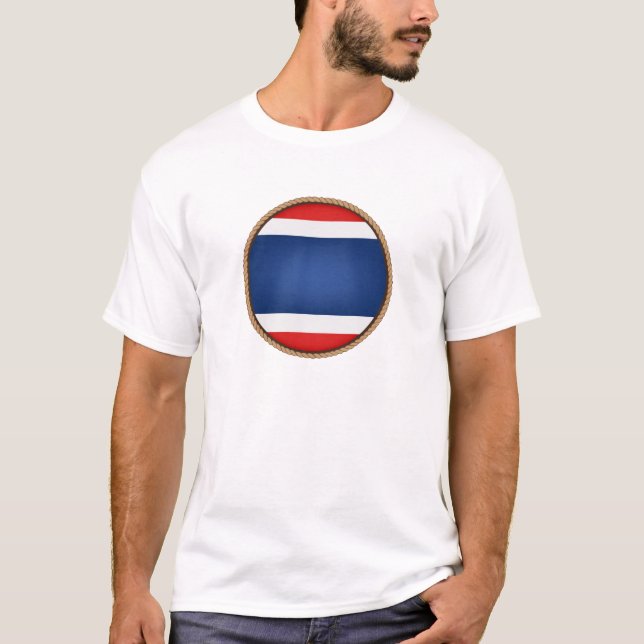 T-shirt Sceau du drapeau cool thaïlandais (Devant)