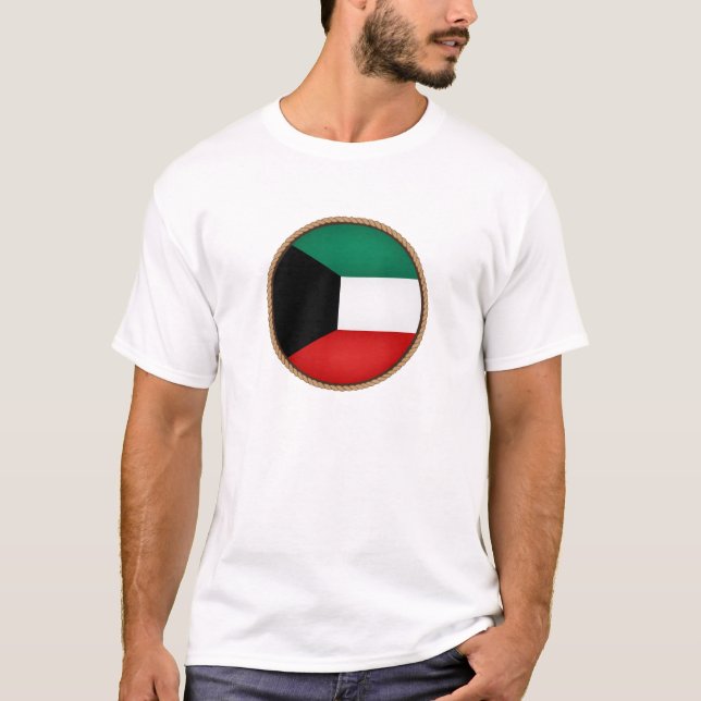T-shirt Sceau du drapeau du Koweït cool (Devant)