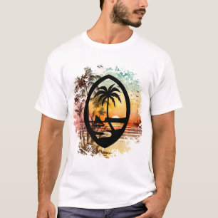 T-shirt Sceau Guam Sunrise