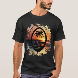 T-shirt Sceau Guam Sunset