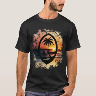 T-shirt Sceau Guam Sunset