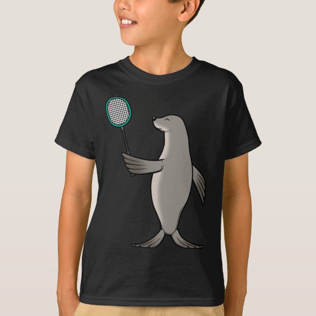T-shirt Sceau Jouer Badminton Hob (Devant)