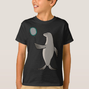 T-shirt Sceau Jouer Badminton Hobby Sports