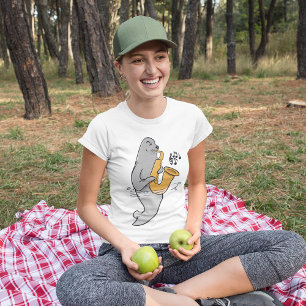 T-shirt Sceau Jouer Le Saxophone