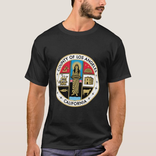 T-shirt Sceau National Du Comté De Los Angeles Californie  (Devant)