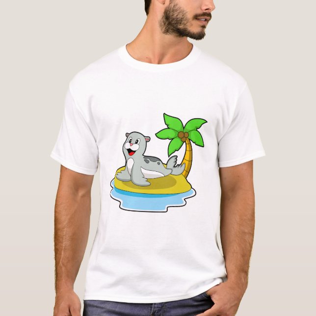 T-shirt Sceau sur l'île (Devant)