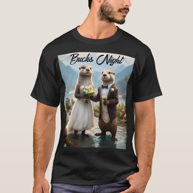 T-shirt **"Scellé avec un baiser : Otterly in Love"** (Devant)