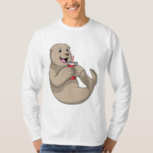 T-shirt Sceller avec de la boue avec de la paille