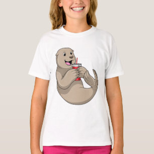T-shirt Sceller avec de la boue avec de la paille