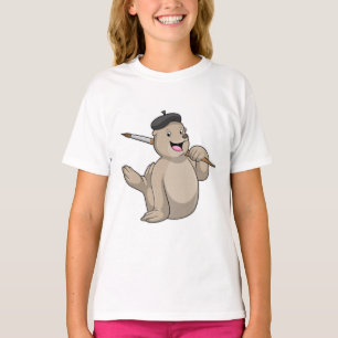 T-shirt Sceller comme peintre avec pinceau