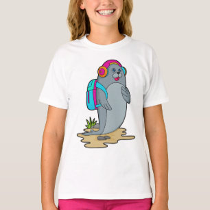 T-shirt Sceller comme randonneur avec sac à dos