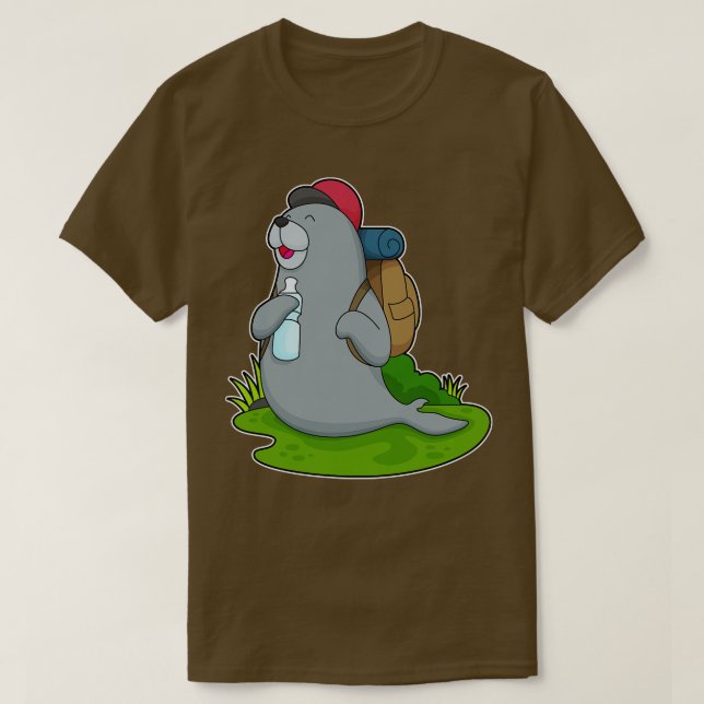 T-shirt Sceller le sac à dos de randonneur (Design devant)