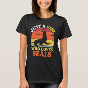 T-shirt Sceller Vintage Juste Une Fille Qui Aime Les Sceau