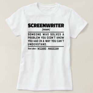 T-shirt scénariste Noun Définition Écriture écran Funny