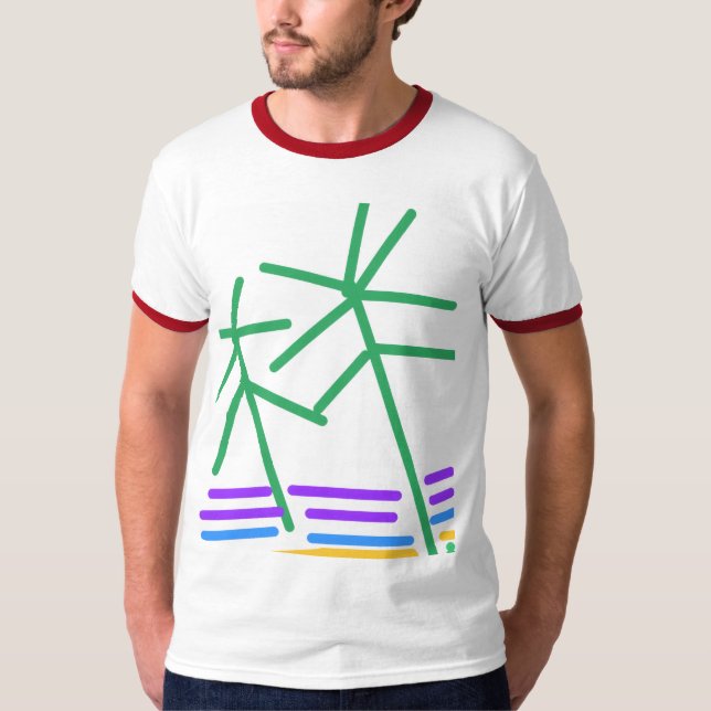 T-shirt Scène Abstraite (Devant)