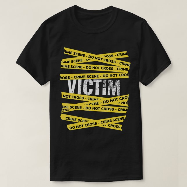 T-shirt Scène criminelle Victime Inspiré Meurtre Mystère V (Design devant)