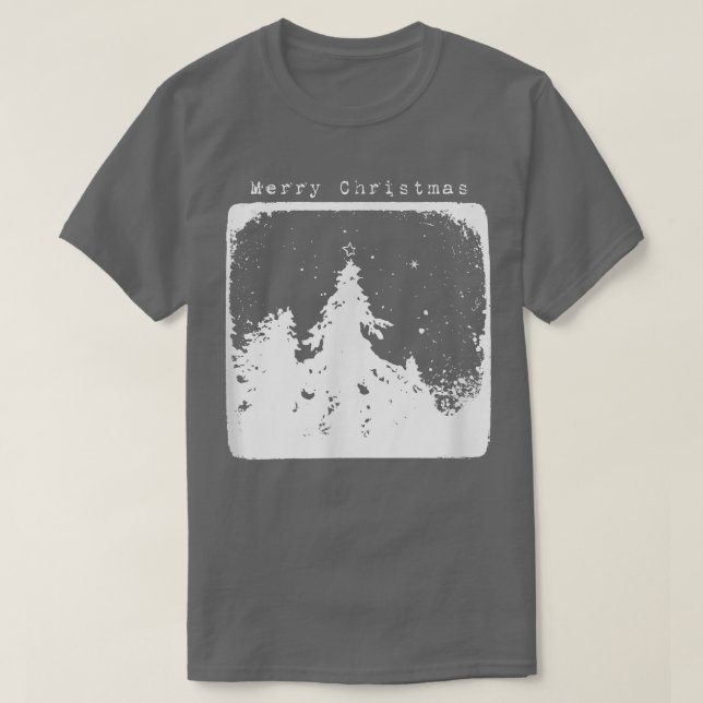 T-shirt Scène d'arbre à feuillage persistant enneigée, Joy (Design devant)
