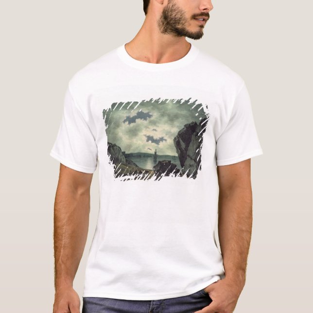 T-shirt Scène de baie dans le clair de lune, 1787 (la (Devant)
