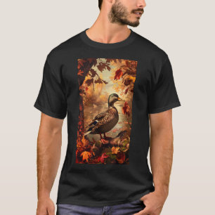 T-shirt Scène de chasse Mallard Canard Canard Automne Faun