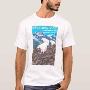 T-shirt Scène de chèvres de montagne - parc national de