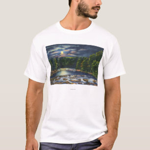 T-shirt Scène de clair de lune sur la crique de Catskill